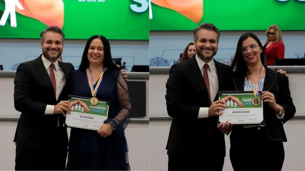 Vereador Leinha homenageia assistentes sociais durante Sessão Solene da Medalha Drª Mariluce Bittar